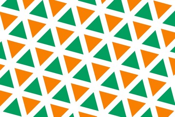 Simple geometric pattern in the colors of the national flag of Côte d'Ivoire