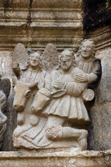 Detail of scene on the Calvary in Parish close Guimiliau