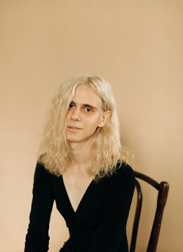 Portrait of  Transgender model in studio