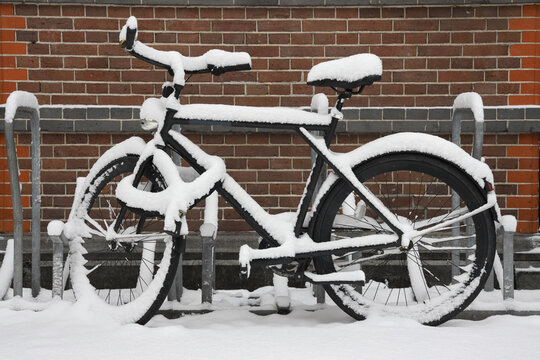 bicycle in the snow