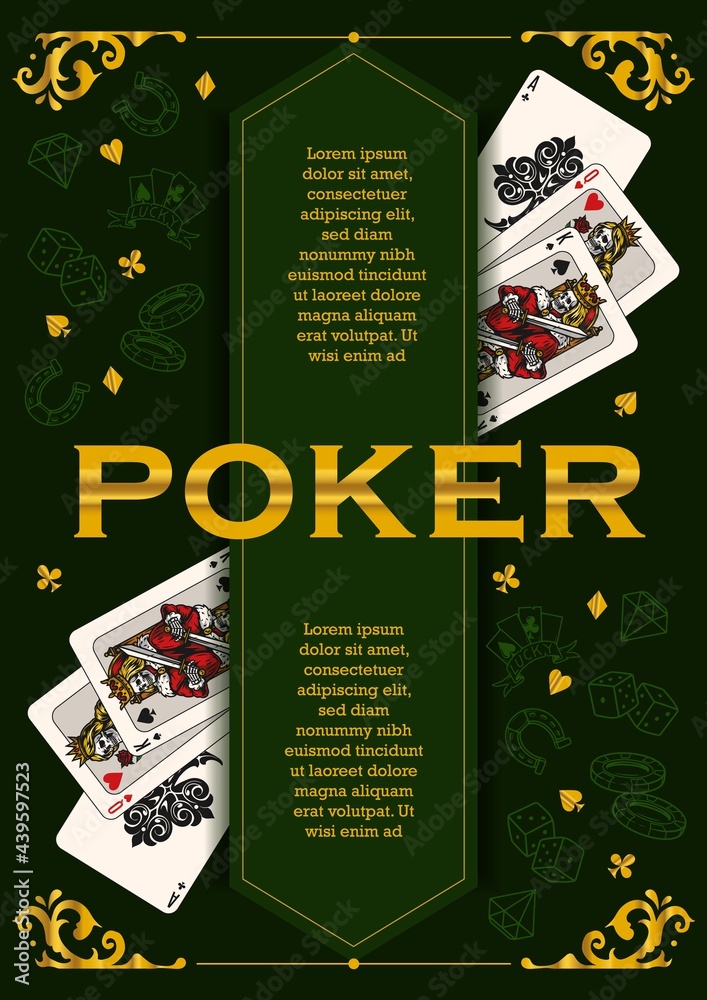 Canvas Prints poker vintage colorful poster