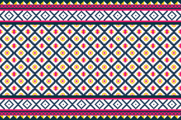 riental ethnic seamless pattern Designs for carpets, wallpaper, clothes, wraps, batik, cloth, traditional background embroidery style vector illustration.