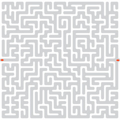 Grey Maze Texture Background Isolated Horizontal Format