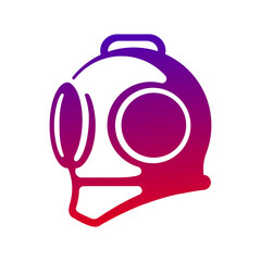 vector diving helmet logo