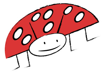 Lady bug - cartoon illustration