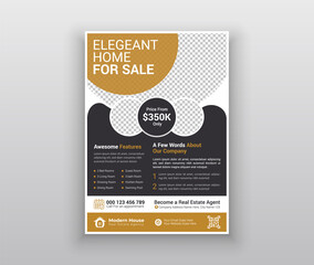 Fototapeta premium Real estate Business Flyer, poster, brochure cover design layout template