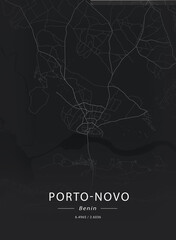 Map of Porto Novo, Benin