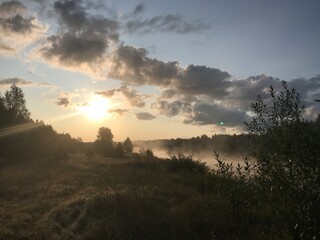 sunrise in the mountains