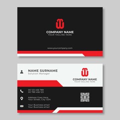 Creative red colour Business Card design template