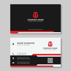 Creative red colour Business Card design template