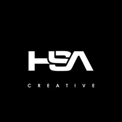 HSA Letter Initial Logo Design Template Vector Illustration