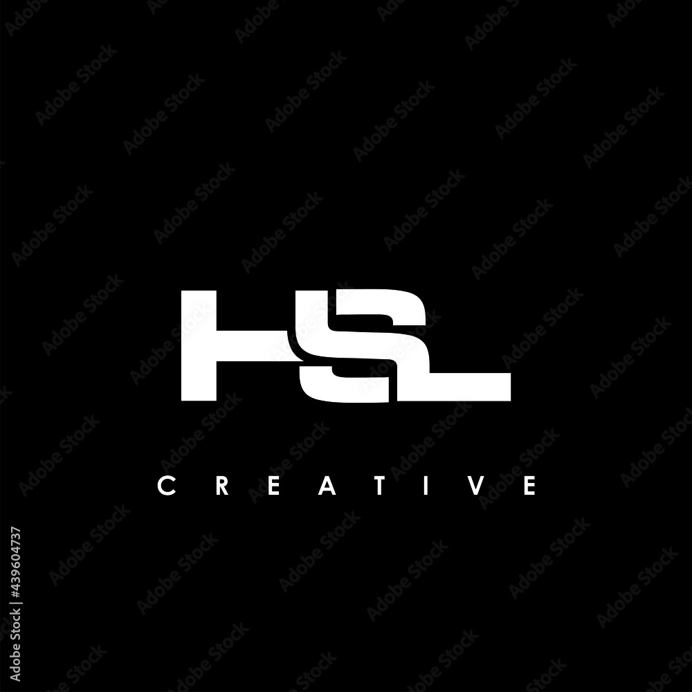 Wall mural hsl letter initial logo design template vector illustration