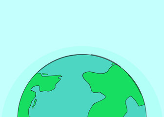 vector background with earth illustration