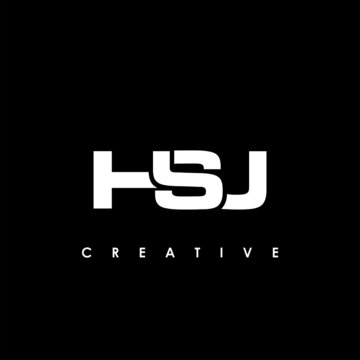 HSJ Letter Initial Logo Design Template Vector Illustration