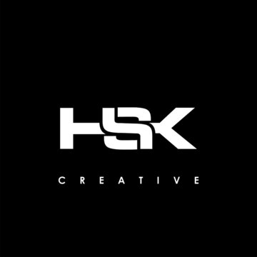 HSK Letter Initial Logo Design Template Vector Illustration