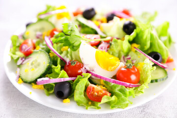 close up on vegetable salad