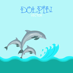 illustration of a dolphin vector