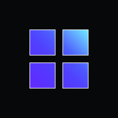 Naklejka premium 4 Black Squares blue gradient vector icon