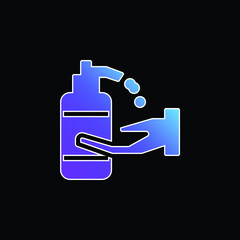 Alcohol Gel blue gradient vector icon