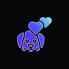 Animal Therapy blue gradient vector icon