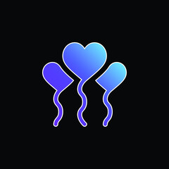 Balloons blue gradient vector icon