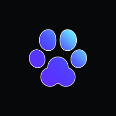 Obraz na płótnie Canvas Animal Track blue gradient vector icon