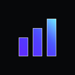 Analysis Bars. Infography blue gradient vector icon