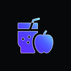 Apple Juice blue gradient vector icon