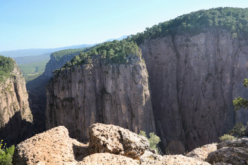 Beautiful landscape with canyon on sunny day