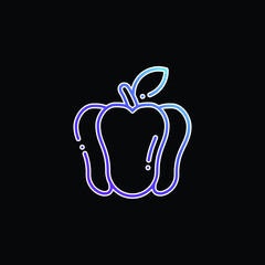 Bell Pepper blue gradient vector icon