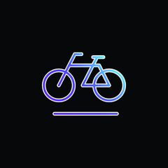 Fototapeta premium Bicycle blue gradient vector icon