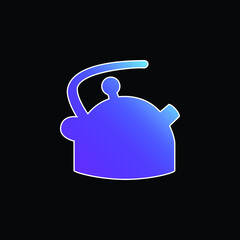 Boiler Silhouette blue gradient vector icon
