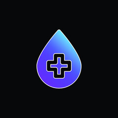 Fototapeta premium Blood Donation blue gradient vector icon