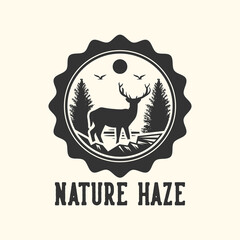 logo design nature haze flat illustration