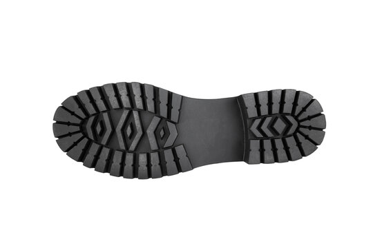Black shoe sole isolated on white background.