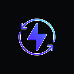 Bolt blue gradient vector icon