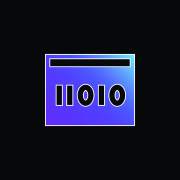 Binary Code blue gradient vector icon