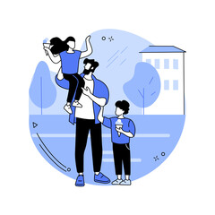 Modern dads abstract concept vector illustration.