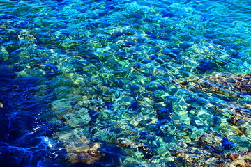greek island sea clear water