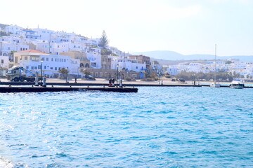 Obraz premium greek island paros port sea