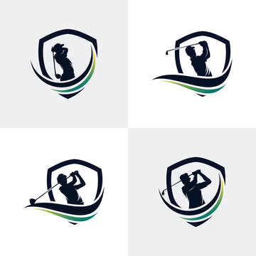 golf sport logo template