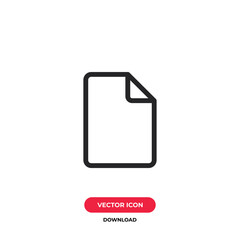 File icon vector. Document sign