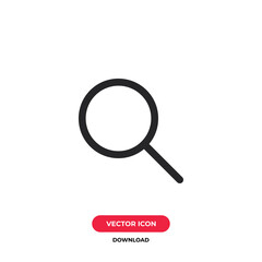 Loupe icon vector. Search sign
