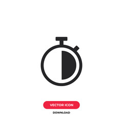 Stopwatch icon vector. Timer sign