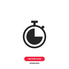 Stopwatch icon vector. Timer sign