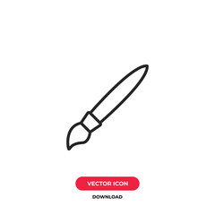 Brush icon vector. Paintbrush sign
