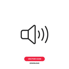 Speaker icon vector. Loudspeaker sign