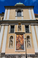 Cathedral of St Nicholas (Cerkev sv Nikolaja, 1701 - 1706). Ljubljana, Slovenia.