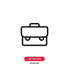 Suitcase icon vector. Briefcase sign