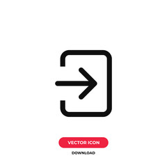 Enter icon vector. Login sign